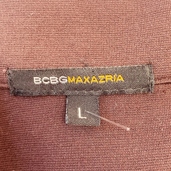 BCBGMAXAZRIA Retro Vibe Brown / Maroon Belted Jacket Size Large - Picture 15 of 16
